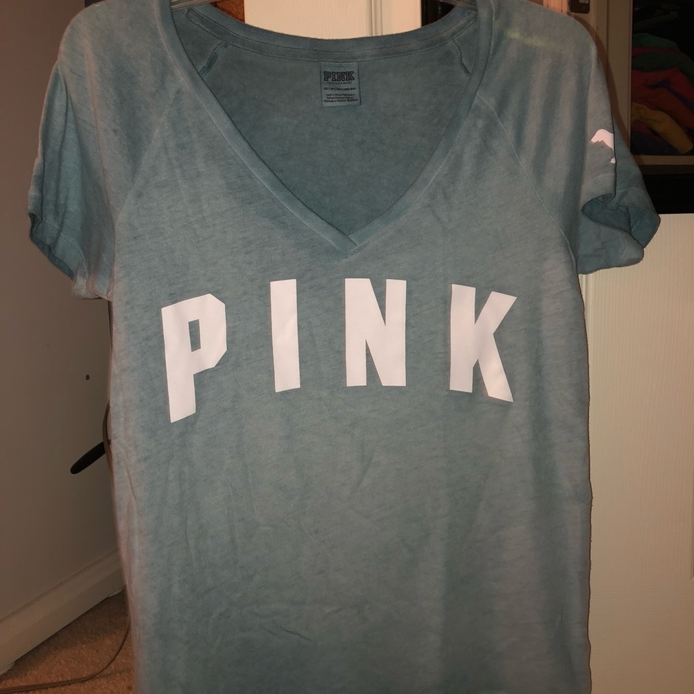 Blue PINK Victoria’s Secret Short Sleeve Shirt